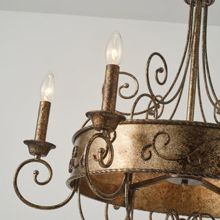 Itheira Lustre Métal Vintage Industriel Rouille Lustres