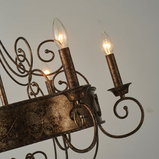 Itheira Lustre Métal Vintage Industriel Rouille Lustres