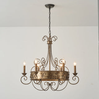 Itheira Lustre Métal Vintage Industriel Rouille Lustres
