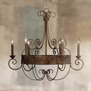 Itheira Lustre Métal Vintage Industriel Rouille Lustres