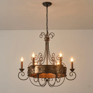 Itheira Lustre Métal Vintage Industriel Rouille Lustres