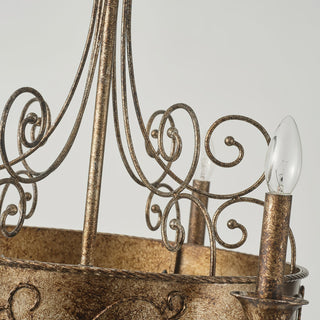 Itheira Lustre Métal Vintage Industriel Rouille Lustres
