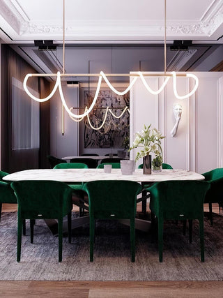 Lustra Lustre Flexible Silicone Courbe Moderne Élégant