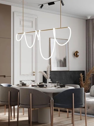 Lustra Lustre Flexible Silicone Courbe Moderne Élégant