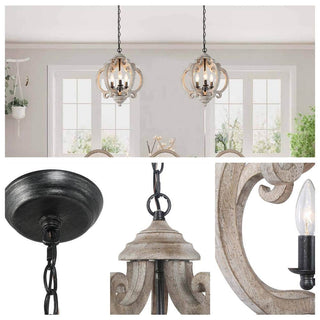 Myviniel Suspension Bois Métal Vintage Industrielle Salon