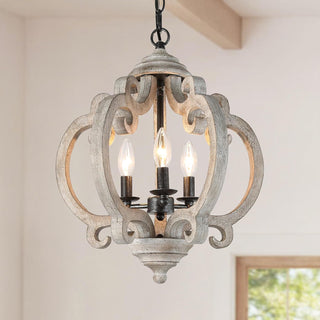 Myviniel Suspension Bois Métal Vintage Industrielle Salon