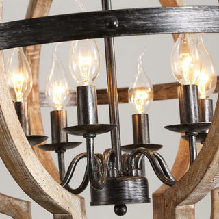 Cilorora Suspension Vintage Industrielle Bois Métal