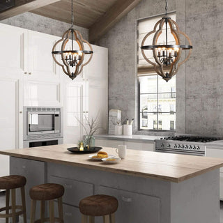 Cilorora Suspension Vintage Industrielle Bois Métal