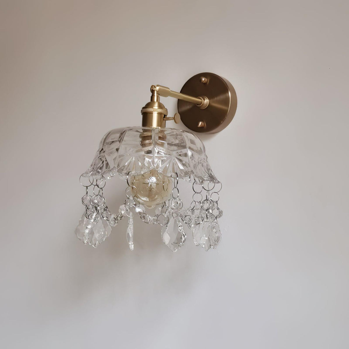 Stem Applique Murale en Cristal avec Franges de Luxe