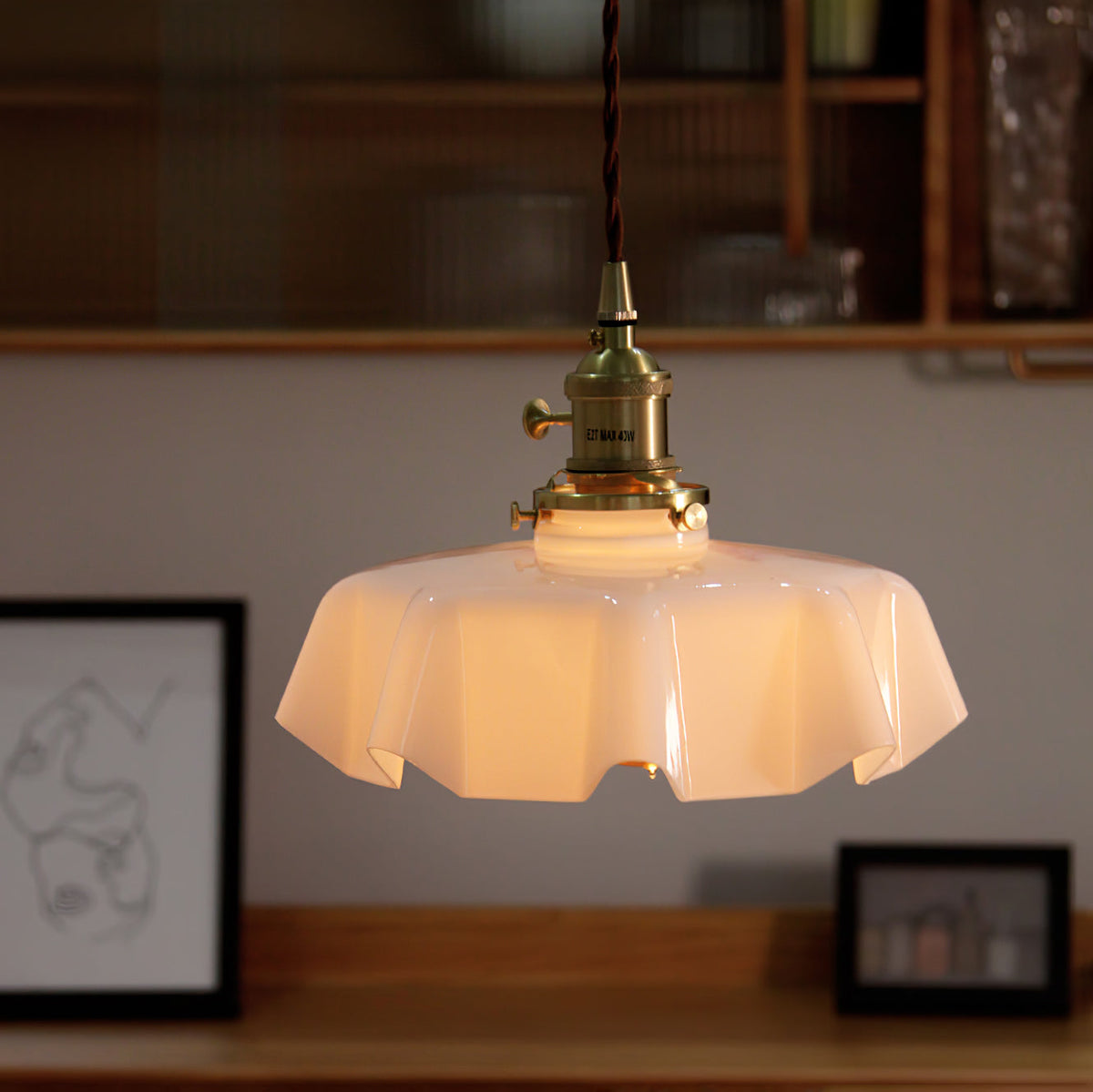 Civen Suspension Fleur  Verre