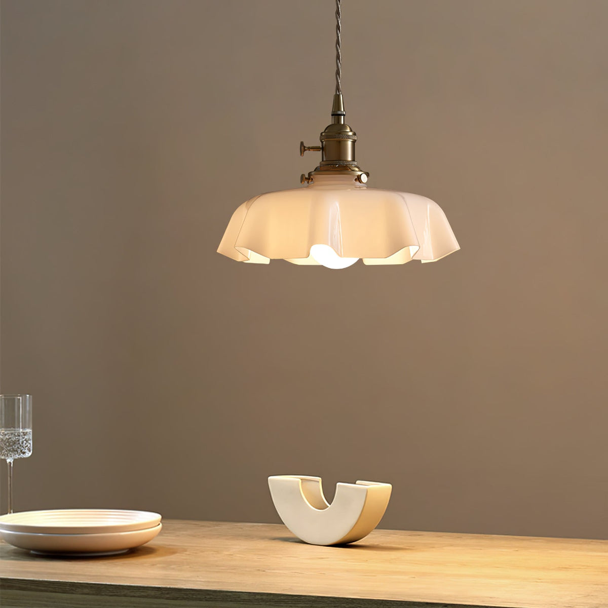 Civen Suspension Fleur  Verre