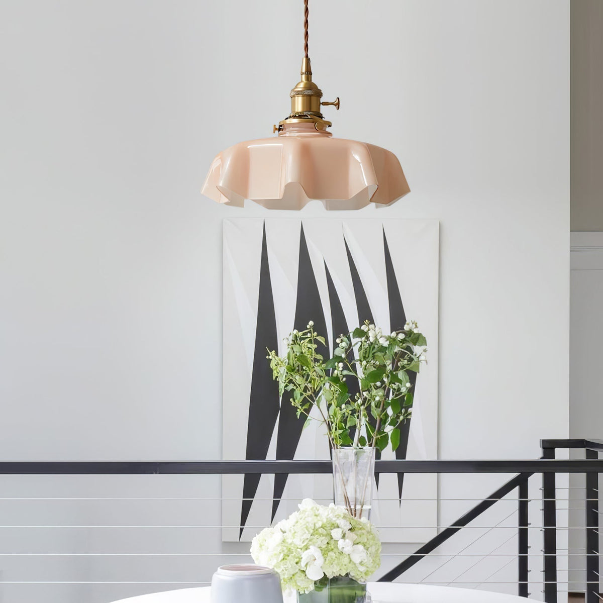 Civen Suspension Fleur  Verre