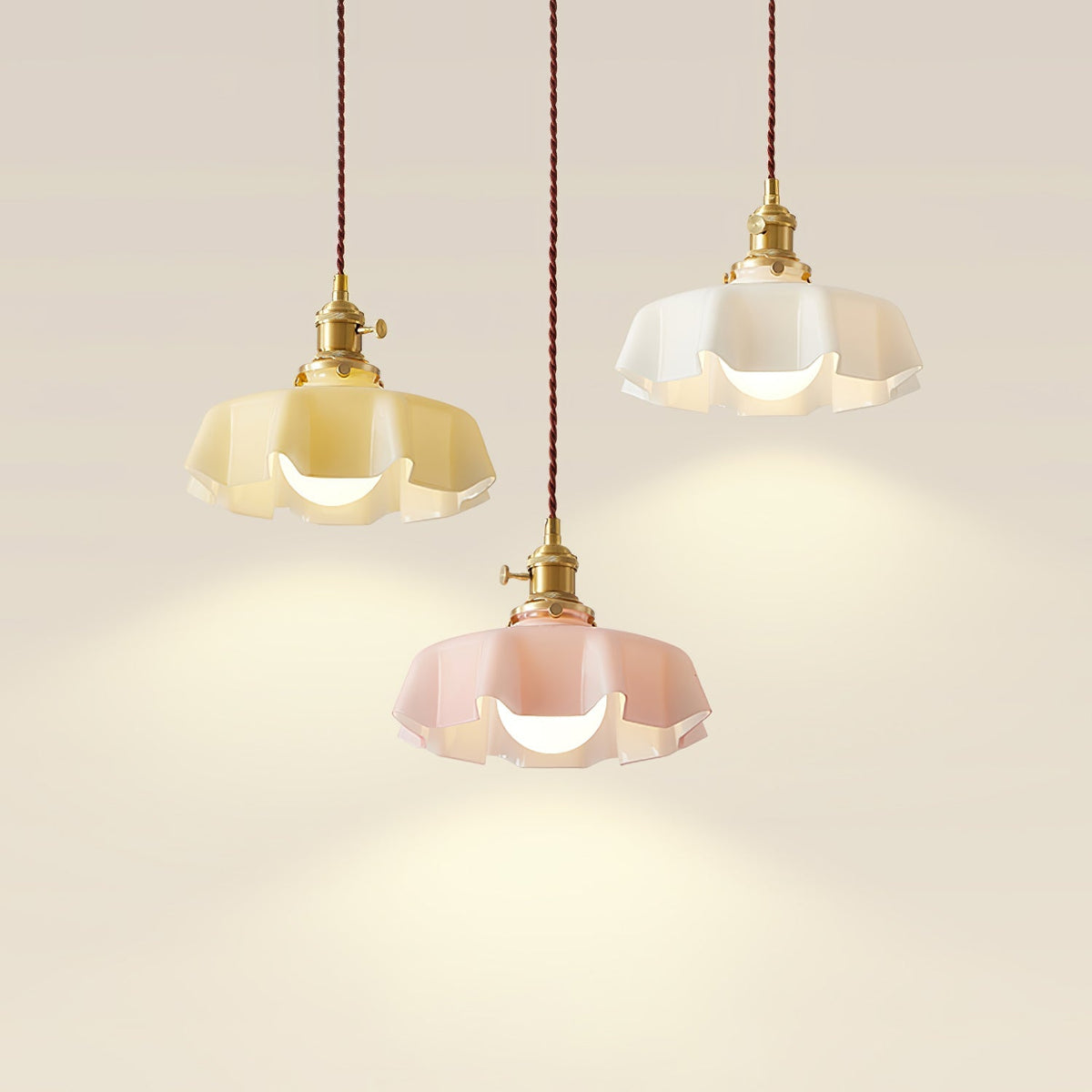 Civen Suspension Fleur  Verre