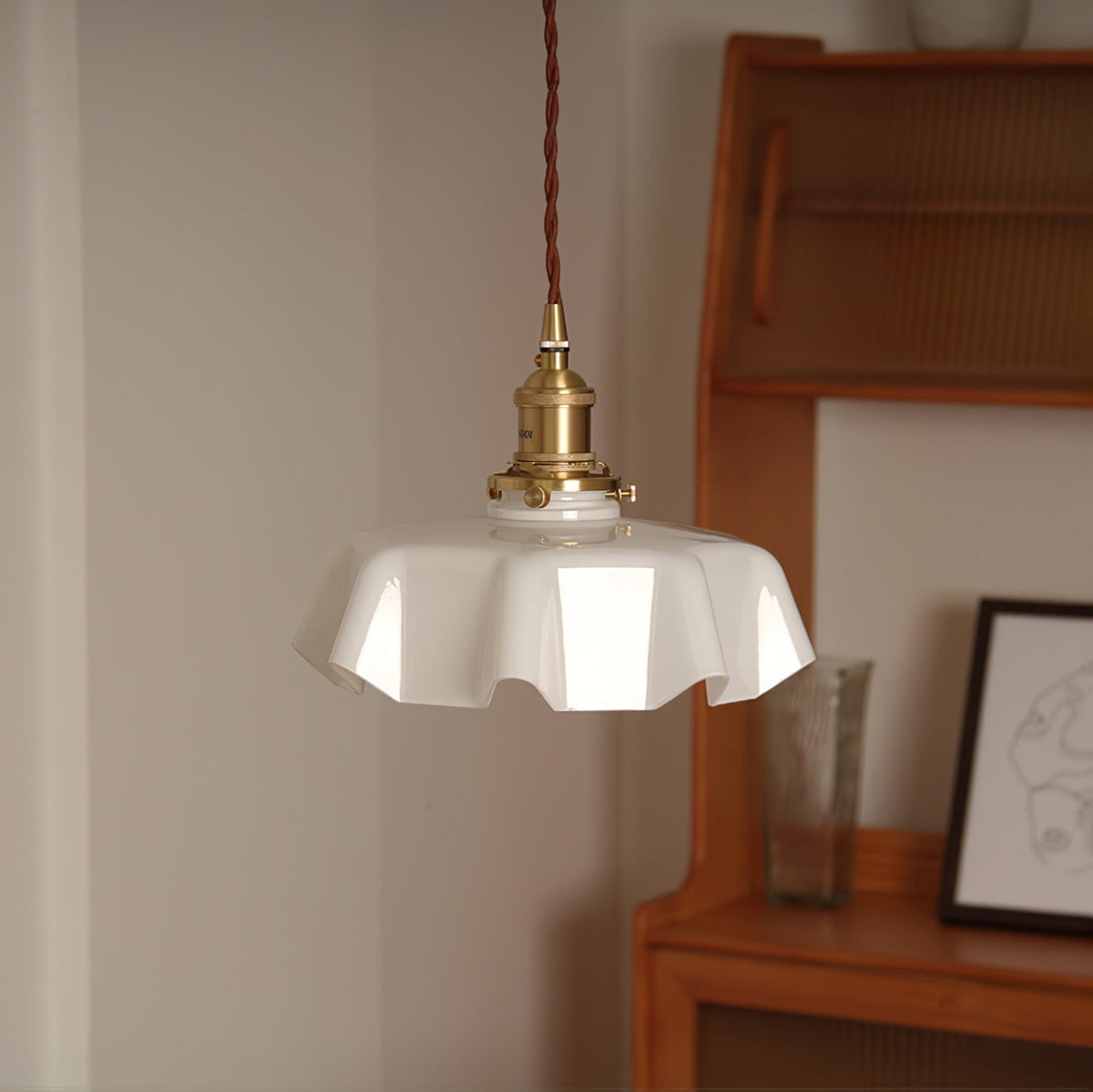 Civen Suspension Fleur  Verre