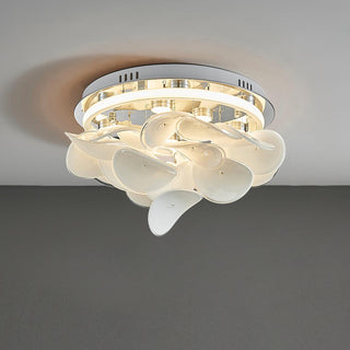 Lustra Lampe de plafond florale française en pétales pour maisons modernes-Luire