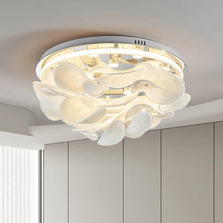 Lustra Lampe de plafond florale française en pétales pour maisons modernes-Luire