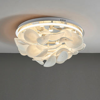Lustra Lampe de plafond florale française en pétales pour maisons modernes-Luire