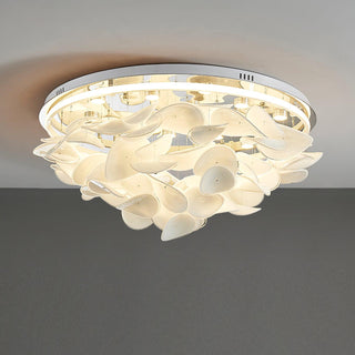 Lustra Lampe de plafond florale française en pétales pour maisons modernes-Luire