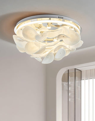 Lustra Lampe de plafond florale française en pétales pour maisons modernes-Luire