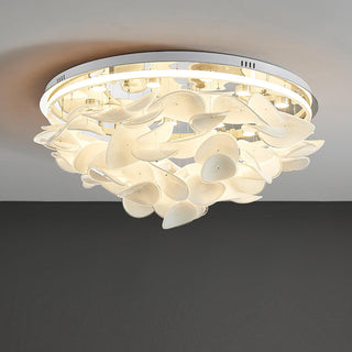 Lustra Lampe de plafond florale française en pétales pour maisons modernes-Luire