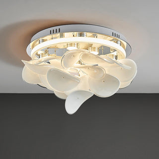 Lustra Lampe de plafond florale française en pétales pour maisons modernes-Luire