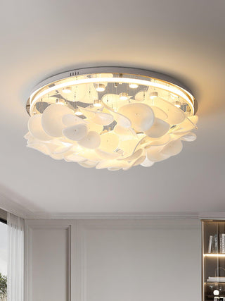 Lustra Lampe de plafond florale française en pétales pour maisons modernes-Luire