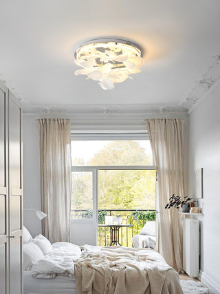 Lustra Lampe de plafond florale française en pétales pour maisons modernes-Luire
