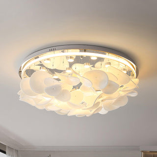 Lustra Lampe de plafond florale française en pétales pour maisons modernes-Luire