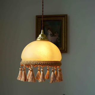 Fringe Suspension en Laiton avec Franges