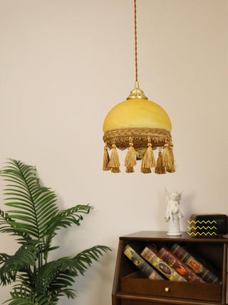 Sycaran Suspension en Tissu avec Franges et Guirlande