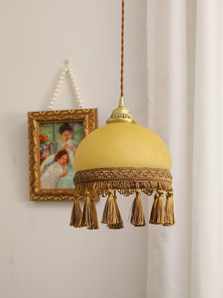 Fringe Suspension en Laiton avec Franges