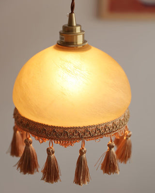 Fringe Suspension en Laiton avec Franges
