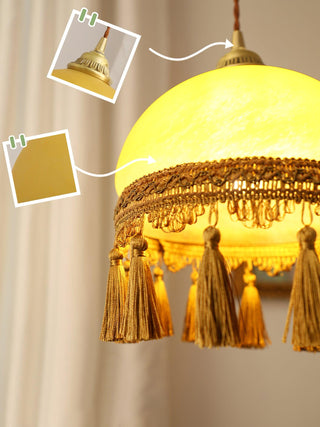 Fringe Suspension en Laiton avec Franges