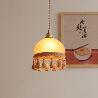 Fringe Suspension en Laiton avec Franges