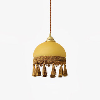 Fringe Suspension en Laiton avec Franges