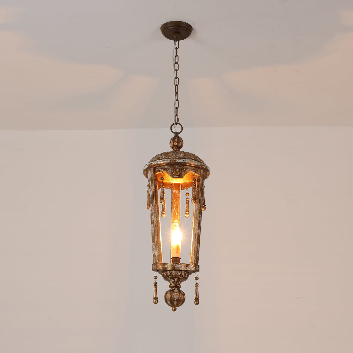 Nylire Suspension Lampe Lanterne Sculptée Bois Créativité Individuelle