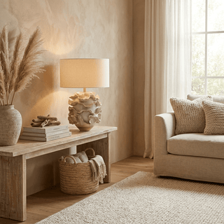 Frilla Ceramic Table Lamp-Neutral Decor