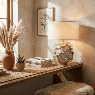 Frilla Ceramic Table Lamp-Neutral Decor