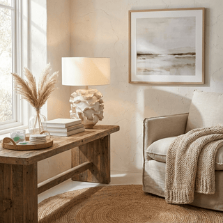 Frilla Ceramic Table Lamp-Neutral Decor