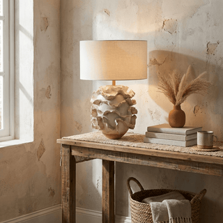 Frilla Ceramic Table Lamp-Neutral Decor