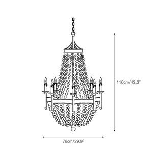 Zavela Lustre Cristal Perle Luxe Postmoderne
