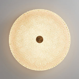 Solara Lumière de Plafond en Verre Givré Texturé Minimaliste