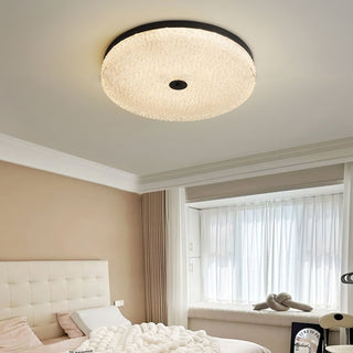 Solara Lumière de Plafond en Verre Givré Texturé Minimaliste