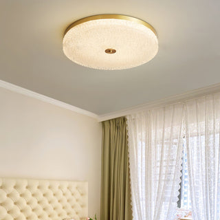 Solara Lumière de Plafond en Verre Givré Texturé Minimaliste