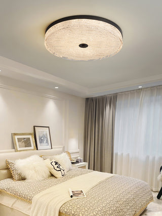 Solara Lumière de Plafond en Verre Givré Texturé Minimaliste