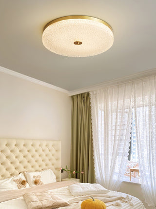 Solara Lumière de Plafond en Verre Givré Texturé Minimaliste
