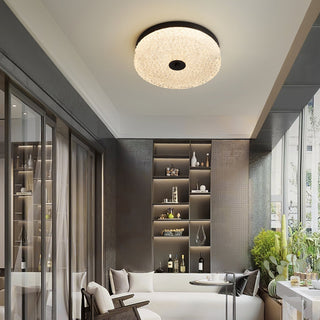 Solara Lumière de Plafond en Verre Givré Texturé Minimaliste