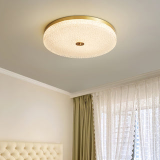 Solara Lumière de Plafond en Verre Givré Texturé Minimaliste