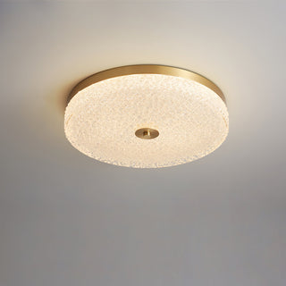 Solara Lumière de Plafond en Verre Givré Texturé Minimaliste