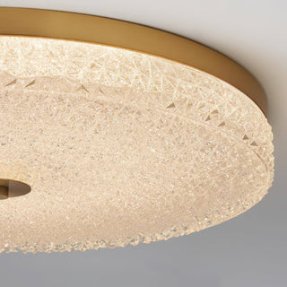 Solara Lumière de Plafond en Verre Givré Texturé Minimaliste
